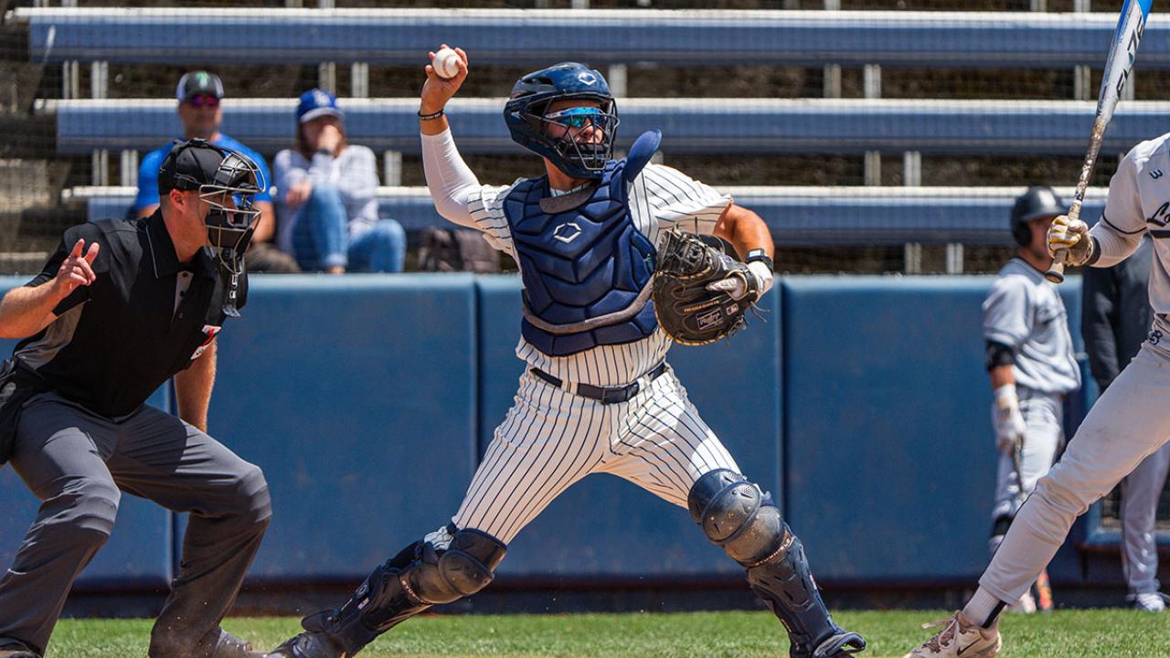 Riley Acosta plays catcher