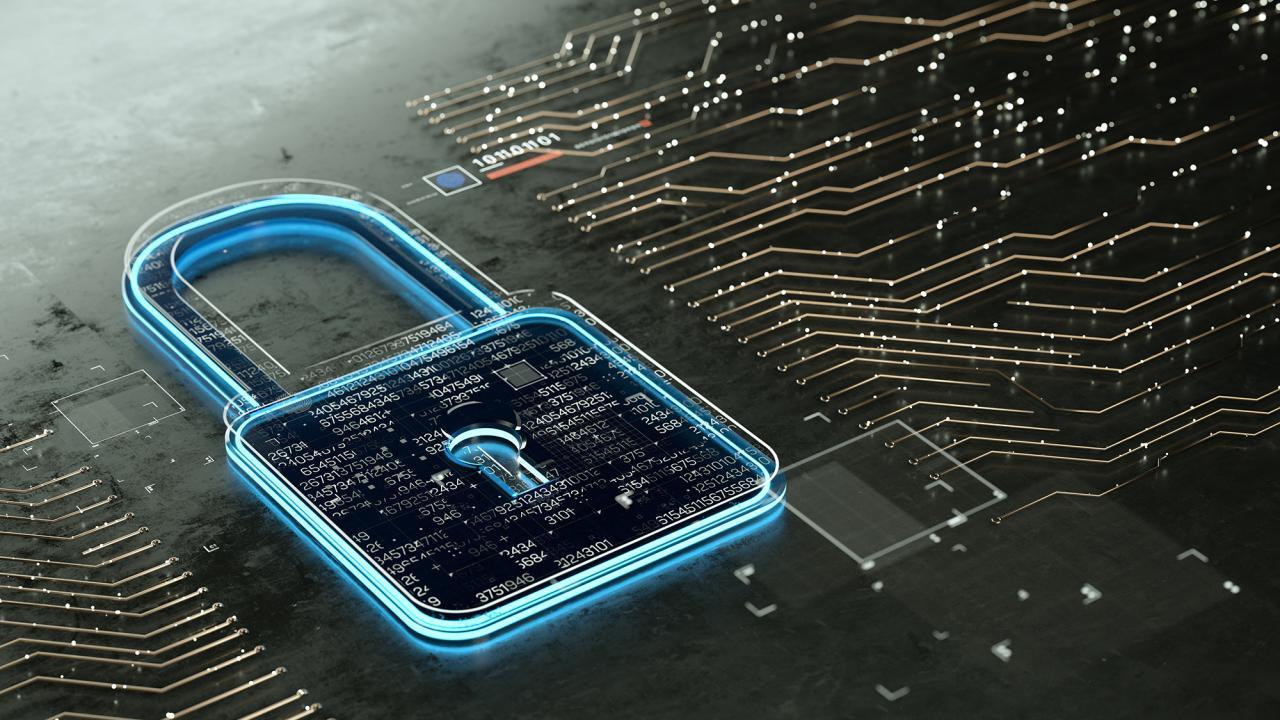 Blue lock on microchip